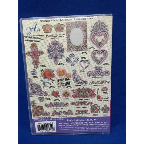 Anita Goodesign Bridal Full Collection 122 Designs Embroidery Software - Picture 2 of 7